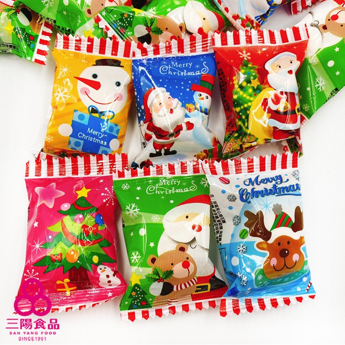 【三陽食品】聖誕草莓夾心棉花糖(約30-33顆) 2024/09/25 聖誕節糖果 台灣製造 交換禮物 蝦皮代開發票