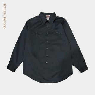 Dickies 古著鐵灰長袖襯衫