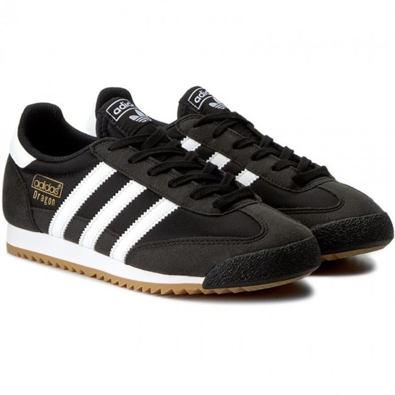 【二手】adidas Originals Dragon Shoes 麂皮 黑色 復古 G16025 #25cm