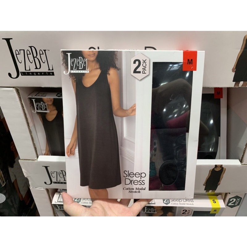 Jezebel女背心連身睡裙2入組 亞洲尺寸：S-XL 好市多代購