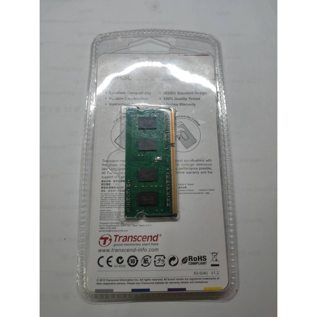 Transcend DDR3L 4Gb  二手品(9.99成新)