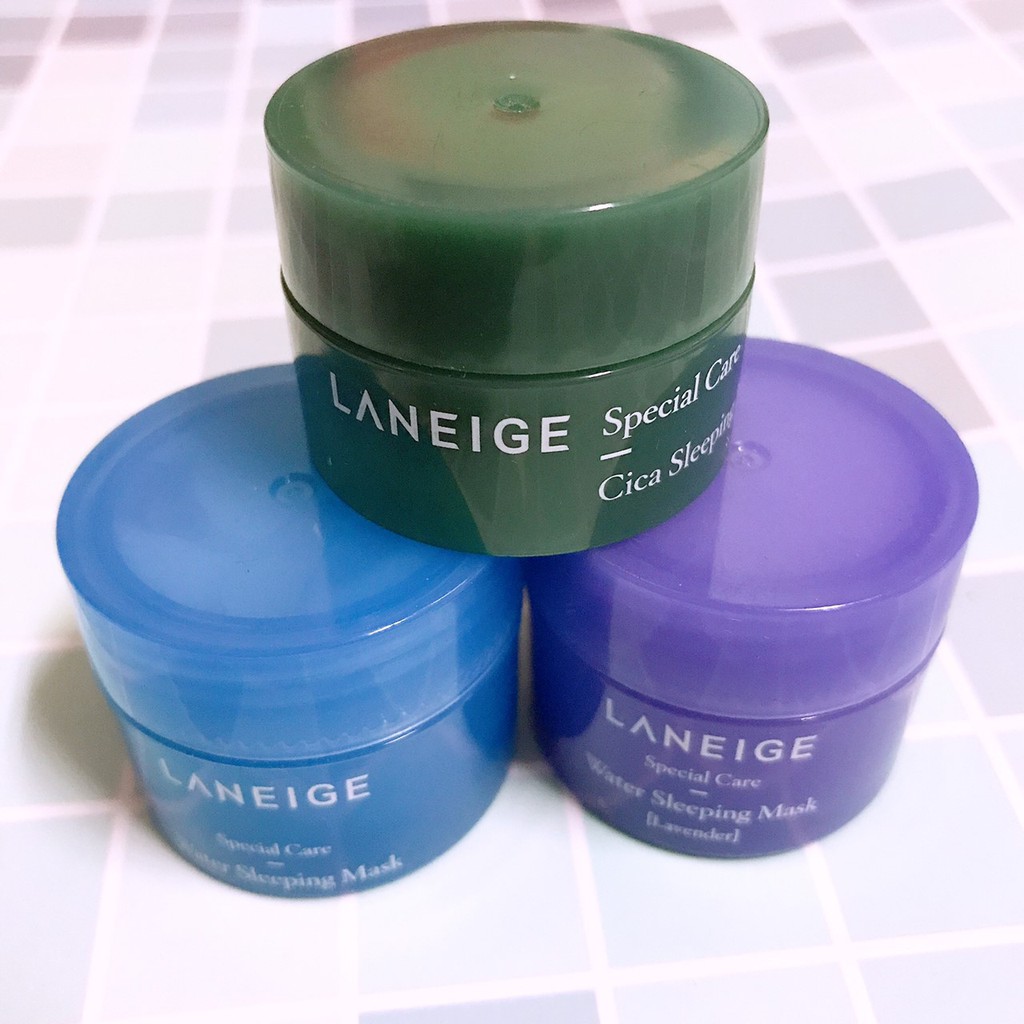 現貨 韓國laneige 蘭芝睡美人香氛水凝膜薰衣草原味積雪草晚安面膜晚安凍膜香氛水凝膜15ml 蝦皮購物