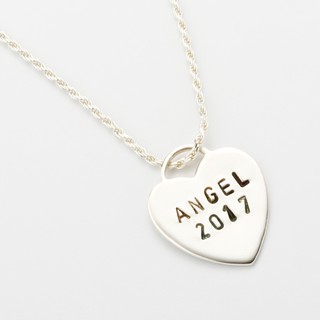 【Angel & Me】愛心 敲字 刻字 英文 數字 s925 純銀項鍊 生日 週年 畢業 情人節 聖誕節 禮物