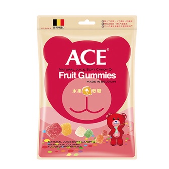 【ACE】 無糖Q軟糖 水果Q軟糖 48g 比利時進口 添加維他命C 酸Q熊軟糖44g