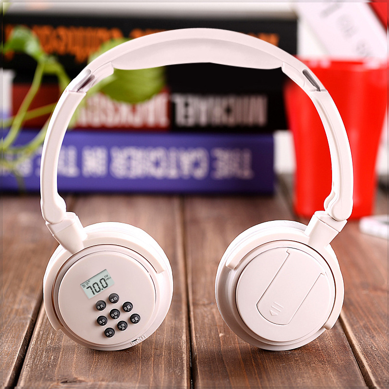 【七千貓數碼】可調頻  考試 無線聽力耳機東子四級聽力無線耳機四六級聽力調頻收音機英語頭戴式耳機