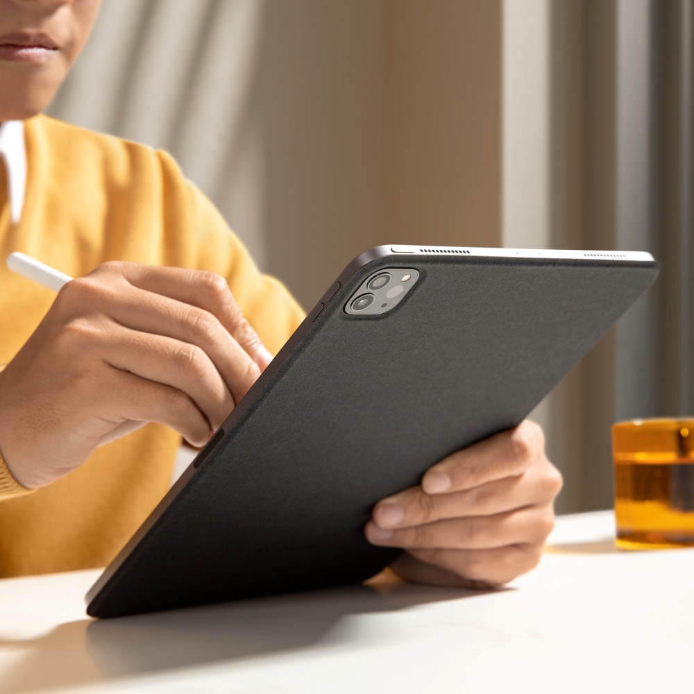 tomtoc 磁吸可拆式 iPad Air 11 吋 (第 7 代，2025，M3) 聰穎雙面夾保護套, 黑