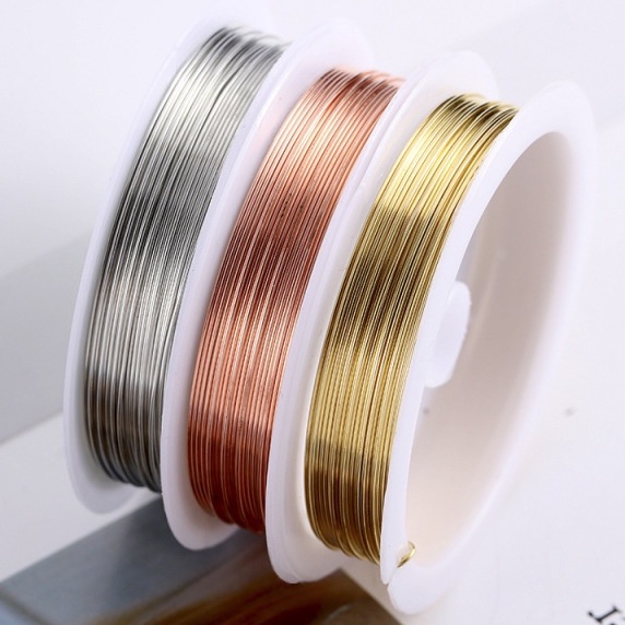 縫紉王 Diy保色銅絲線0 2mm 0 6mm 金銀本色手工銅線定型線設計款素材線銅線可當引線 蝦皮購物