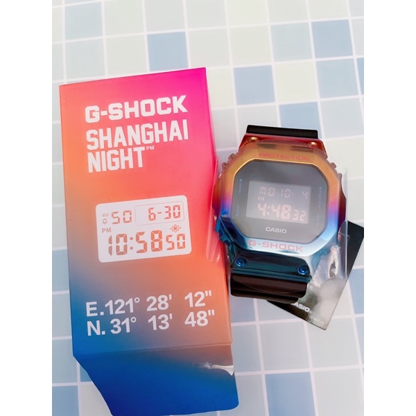 be@rbrick聯名 Casio G SHOCK 2021 x 上海之夜系列 GM-5600SN-1PFD 可刷卡分期