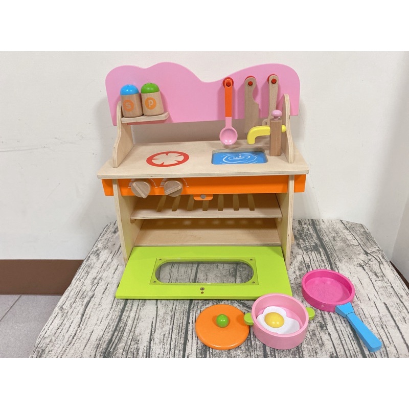 限db950121買家下標 二手可愛木製廚房玩具組 贈小玩具（保留中）
