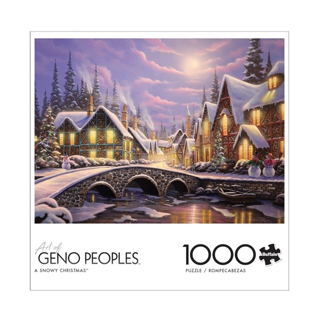 現貨美國Buffalo games Geno Peoples A Snowy Christmas 1000片聖誕節拼圖