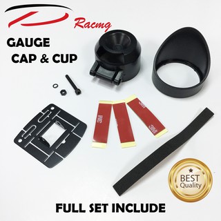 【D Rracing三環錶/改裝錶】52mm/60mm 錶帽+錶座52/60mm遮光帽+52/60mm底座 類似DEFI