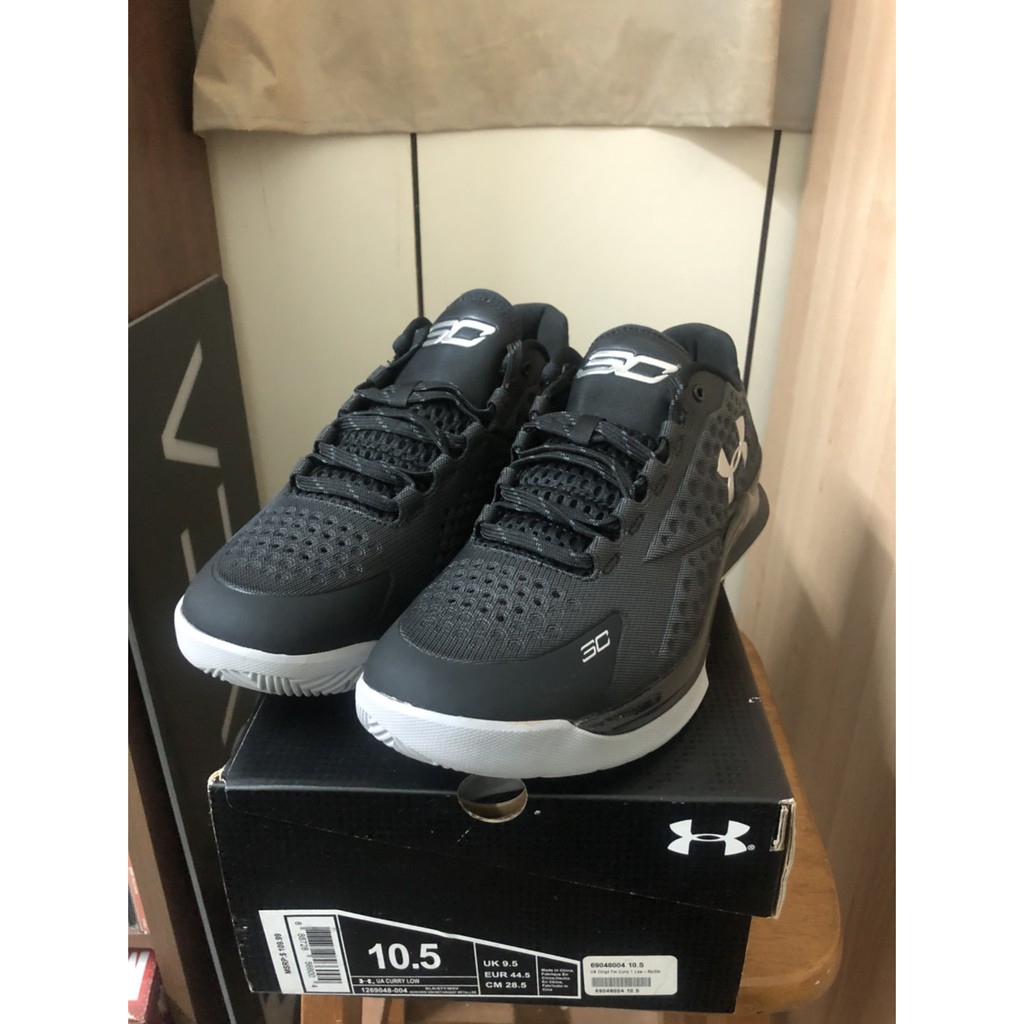 (全新) Under Armour Curry 1 Low 黑銀 US:10.5 正品