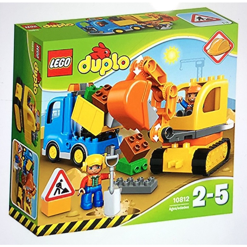 LEGO 樂高 得寶 10812 卡車與履帶式挖土機 二手 近全新 Duplo 絕版品 工地怪手