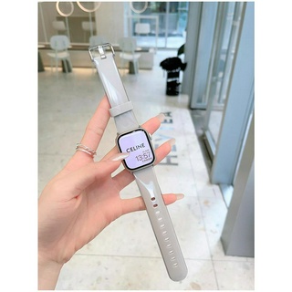 《臺灣出貨》適用 APPLE WATCH 冰墩錶帶 果凍矽膠錶帶 矽膠錶帶 SE S8 S9 10代 46mm 女士錶帶