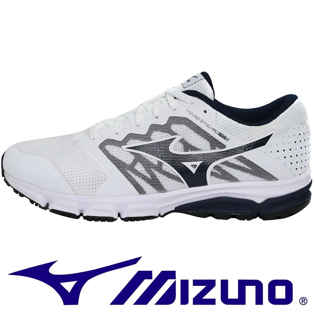 鞋大王Mizuno J1GE-171818 白色 SYNCHRO MD 2 避震慢跑鞋/特價出清/免運費/ 603M