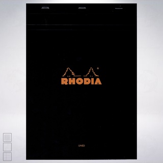 法國 RHODIA Head-Stapled Notepad A4 N18 上掀式筆記本: 黑色/Black