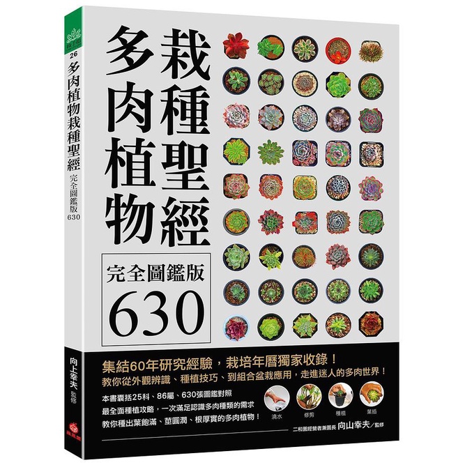 多肉植物栽種聖經完全圖鑑版630: 集結60年研究經驗, 栽培年曆獨家收錄! 教你從外觀辨識、種植技巧、到組合盆栽應用, 走進迷人的多肉世界!/向山幸夫/ 監修 eslite誠品