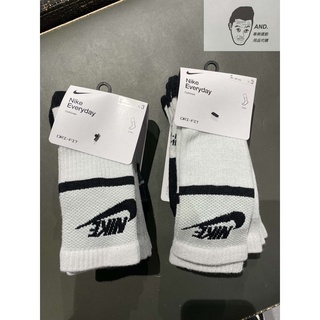 【AND.】NIKE DRI FIT 長襪 襪子 運動襪 淺灰 女款 DA2401-905