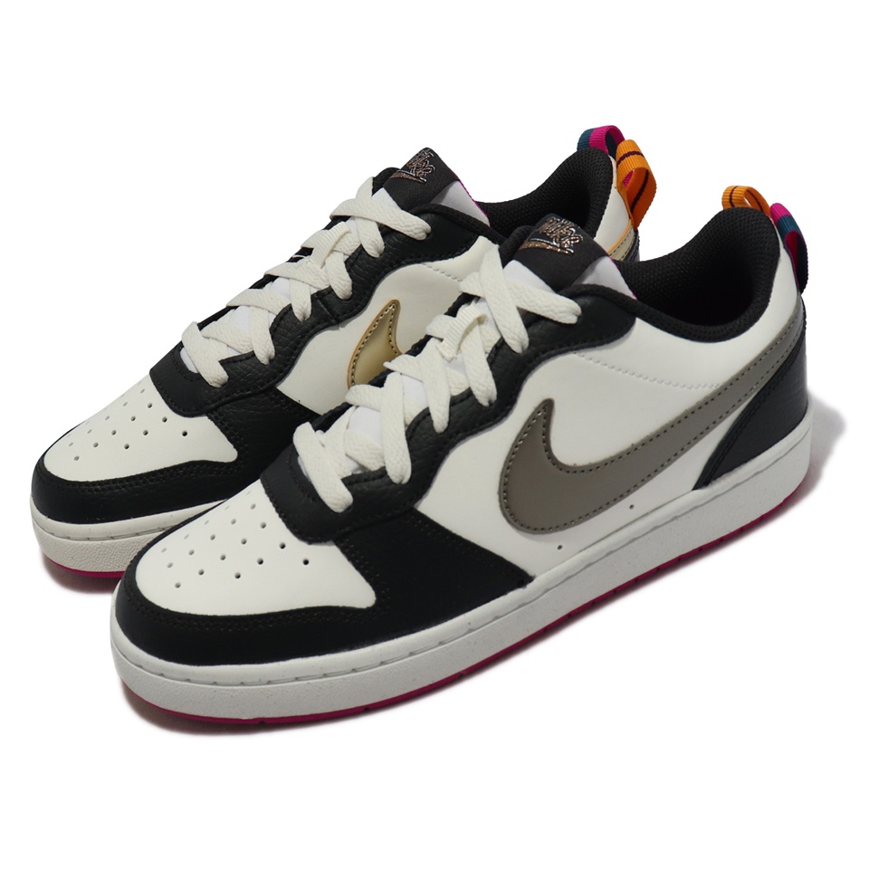 NIKE COURT BOROUGH 2 GS 大童鞋 熊貓 白黑桃 DJ0040100 Sneakers542