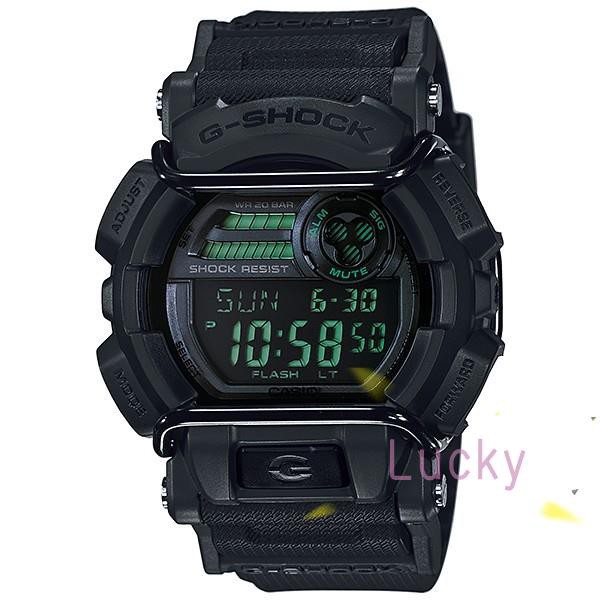 CASIO手錶G-SHOCK 大錶徑 霧面 黑為主軸 反轉液晶螢幕 GD-400MB-1