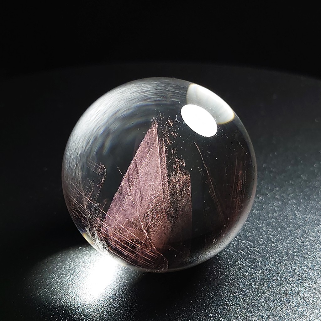 【Very Crystal】★40mm 稀有極品 星光紅針水晶球★【BW8311】千層金字塔紅針 ✽台灣現貨✽