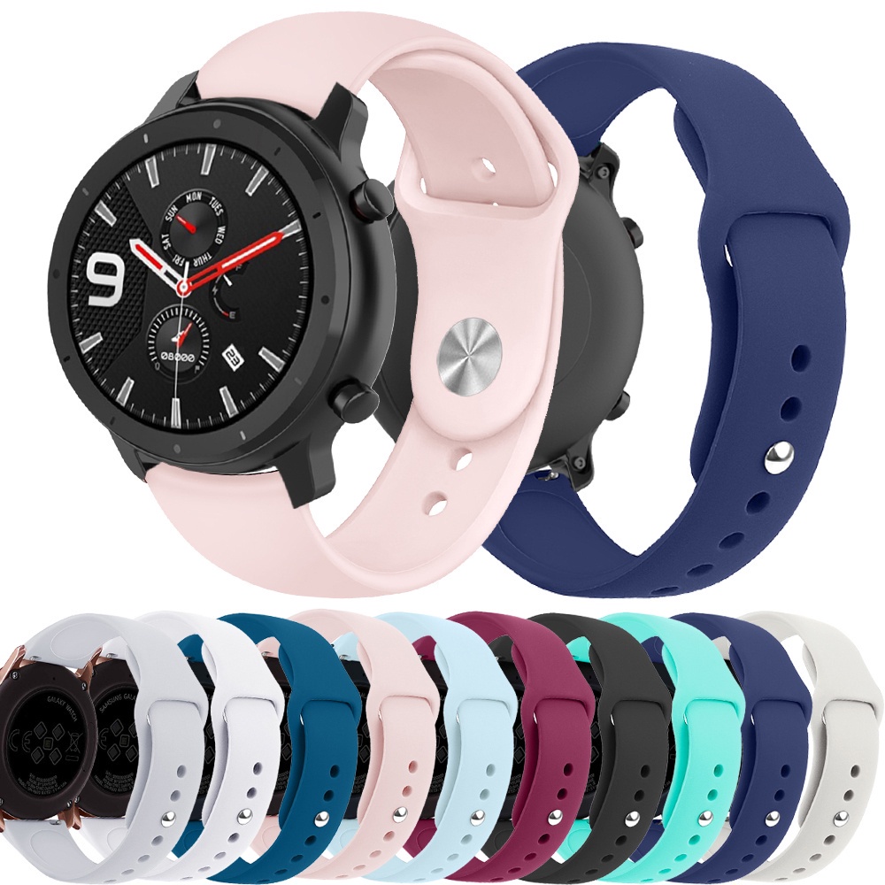 SAMSUNG 20 毫米矽膠錶帶適用於三星 Galaxy Watch Active/Active 2 40 毫米/44