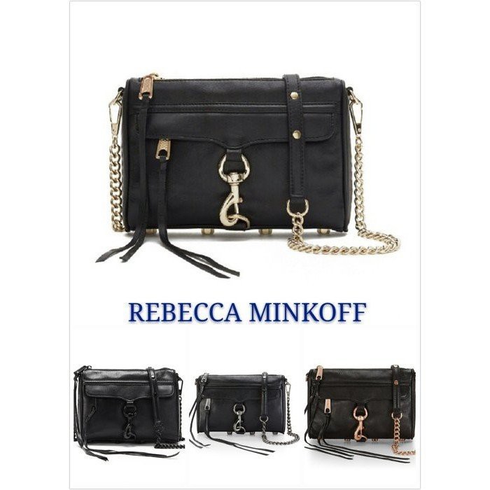 現貨 Rebecca Minkoff Mini MAC Clutch 黑色黑鍊/金鏈/銀鏈/鐵黑練/玫瑰金