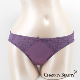 Chasney Beauty麻花辮蕾絲三角褲S(深紫)
