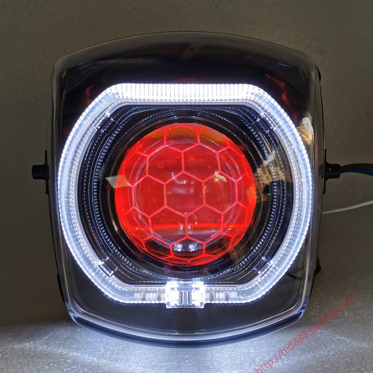 新品林海酷奇CUXI100 改裝海5LED 雙光透鏡大燈總成方天使APP變色惡魔限時特賣