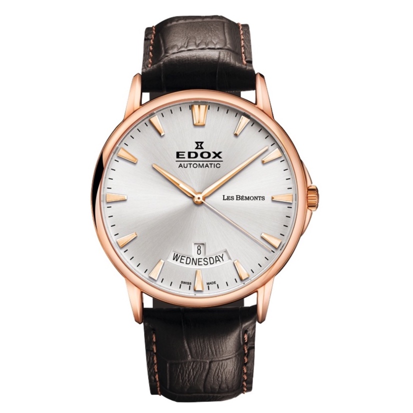 【高雄時光鐘錶】EDOX 伊度 E83015.37R.BIR Les Bemonts 薄曼系列機械腕錶 男錶手錶商務錶