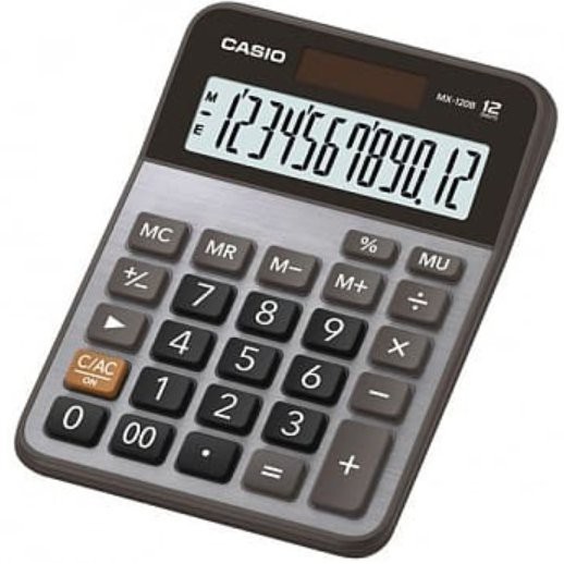 CASIO 商用計算機 12位數 金屬面板 大型顯示幕 MX-120B