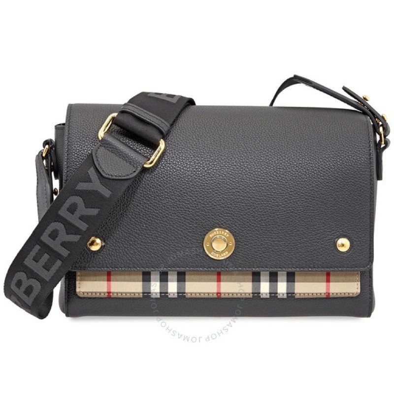Burberry Leather and Vintage Check Note Crossbody Bag 郵差包