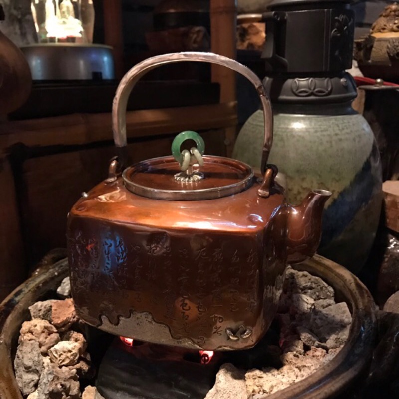 銅包銀壺純銀999家用日本茶道純手工茶壺（僅此一隻）