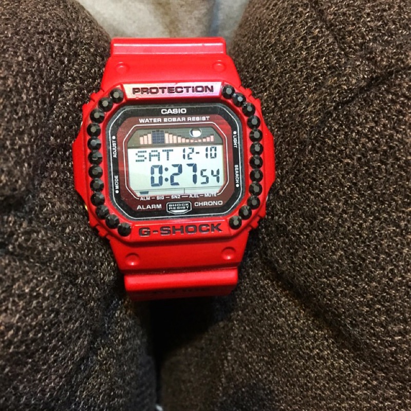 正品❤️G-SHOCK GLX-5600-4紅色 衝浪潮汐錶