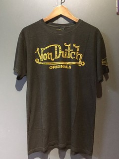 美國潮流品牌 Von Dutch MENS TEE SSK105 - BLACK OIL WASH (黑色)