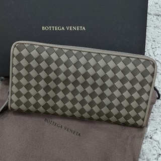 Bottega Veneta 雙色編織 拉鍊長夾