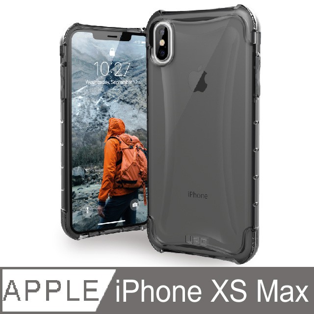 UAG iPhone XS Max 通過美國軍規耐衝擊認証 耐衝擊全透保護殼-透明/透灰
