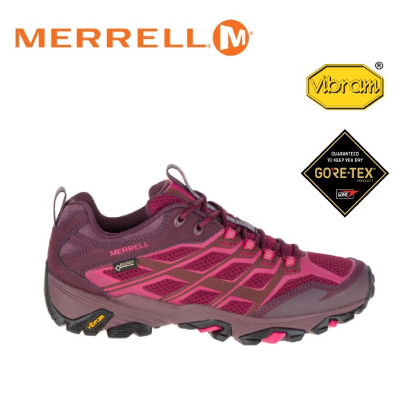 MERRELL 美國 女款 MOAB FST GORE-TEX 酒紅色/越野鞋/休閒鞋/登山鞋ML37158/悠遊山水