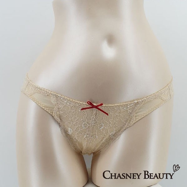 Chasney Beauty隱形翅膀蕾絲三角褲S-XL(嫩膚)