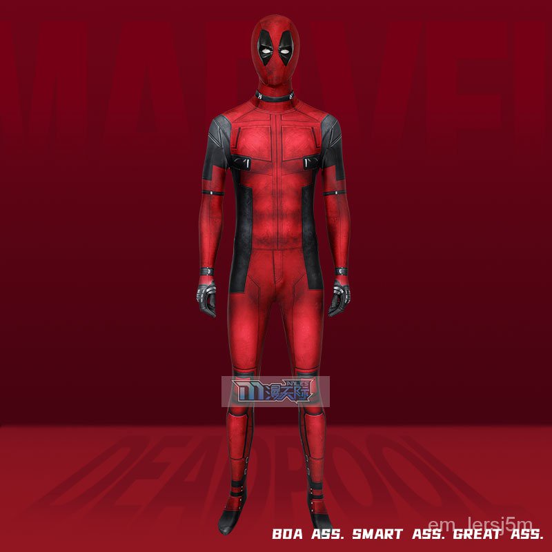 漫天際漫威死侍cos韋德威爾森同款連體緊身衣頭套cosplay服裝 蝦皮購物