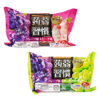 [南榮商號] 日本NIKKOH日幸蒟蒻果凍條 水蜜桃+葡萄/葡萄+白葡萄