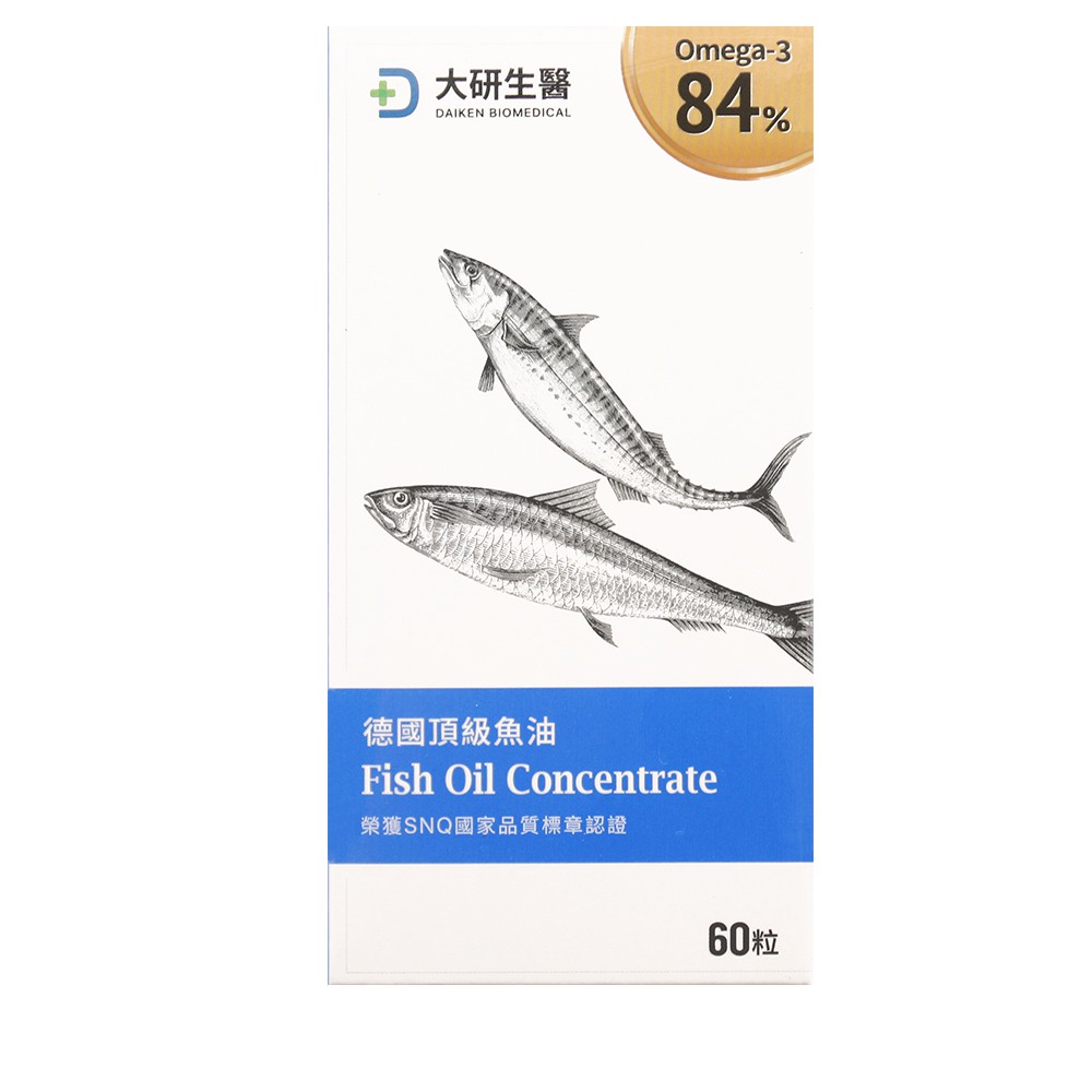 大研生醫DaikenBiomedical 德國頂級魚油 FishOilConcentrate（60粒）【ishop】