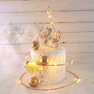 烘焙蛋糕裝飾 水晶星星圈圈許願樹裝扮擺件女神生日蛋糕裝飾