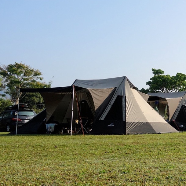 露營小站~威力屋BIG LION 47/58雙峰帳篷 帳篷兩房一廳一前庭 適合台灣天氣 3000mm防水 四季帳 客廳帳