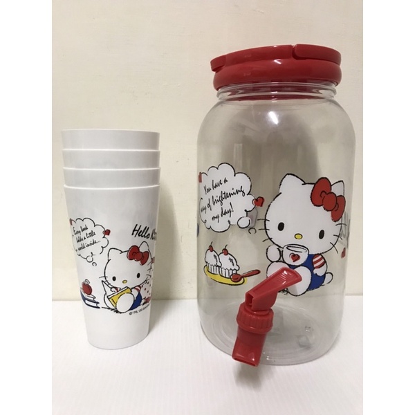 正版Hello Kitty冰桶 飲水機 附4個杯子