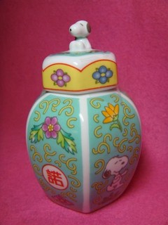 ㊣五號倉庫㊣ Snoopy 中國風 陶瓷茶葉罐