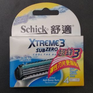 Schick 舒適牌 XTREME3超鋒3刮鬍刀片4入裝