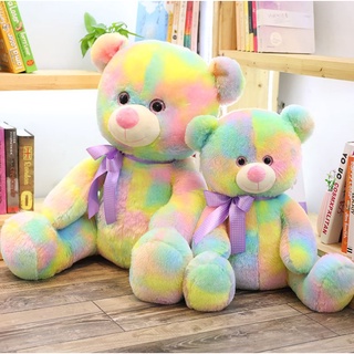 ❤️台灣現貨❤️【2尺寸】彩虹泰迪熊玩偶 大熊抱枕 抱抱熊 絨毛玩具 聖誕禮物 交換禮物