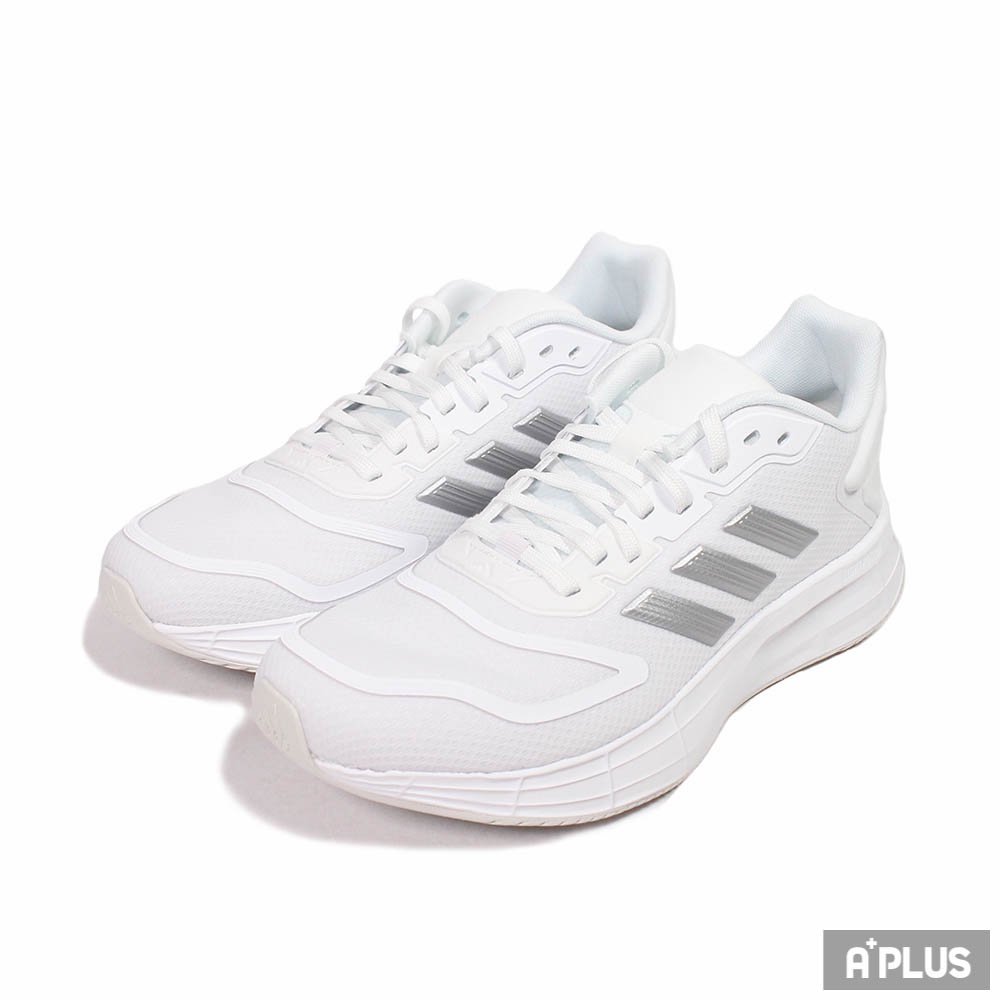 ADIDAS 女 慢跑鞋 DURAMO 10 運動 訓練 輕量 透氣 緩震 白色 銀色 基本款 愛迪達 - GX0713