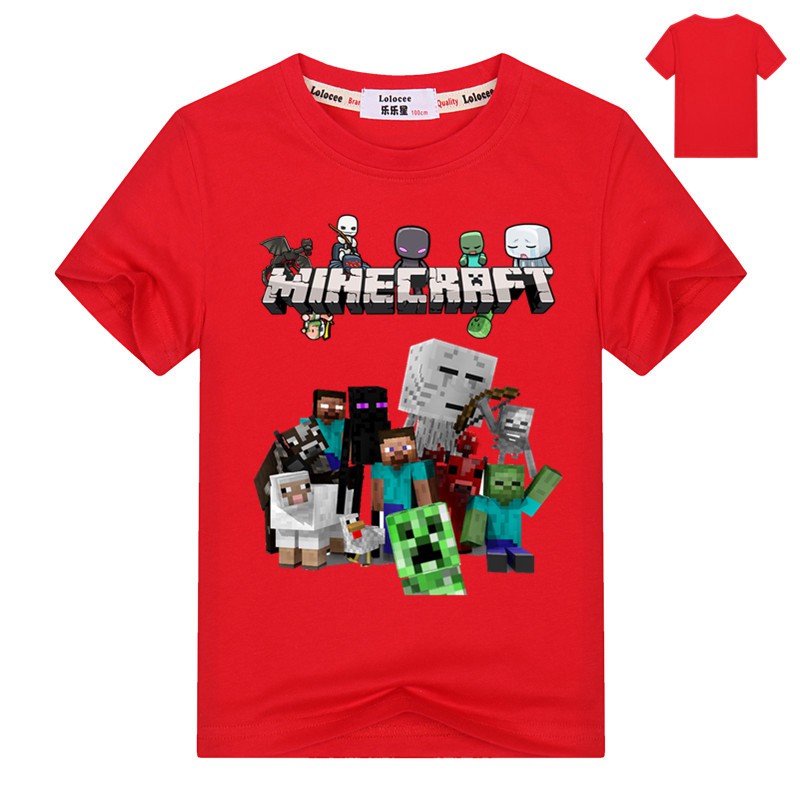 現貨 我的世界末影人短袖t恤minecraft遊戲周邊中大童兒童上衣學生潮流個性衣服純棉童裝 蝦皮購物